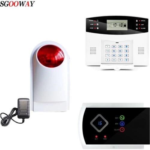 Sgooway Wireless Flashing Siren Alarm Flash Horn Red Light Strobe Siren suit for Our Alarm System Wireless Siren