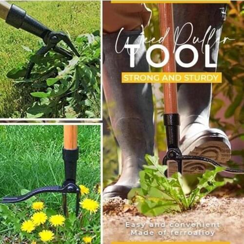 Standing Weed Puller Tool Weeding Hook Manual Garden Lawn Root Remover Weeder Easy Apply Vertical Weeding Digging Grass Shovel