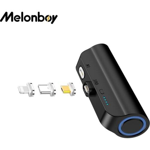 High Quality Wireless Mini portable Magnetic Power Bank 3000mAh Charger Micro USB Type c External Battery For iPhone Powerbank