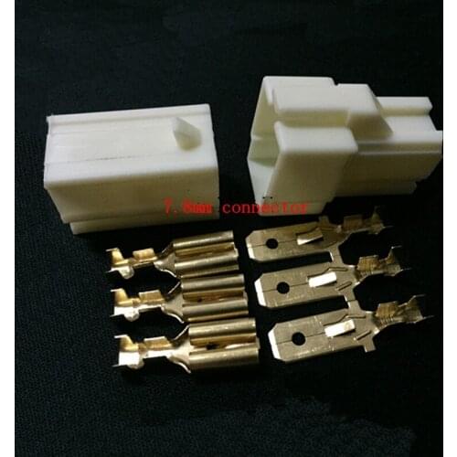 1sets/lot 7.8 automobile connector 3P connector 3 core male and female butt plug electric vehicle motorcycle terminal