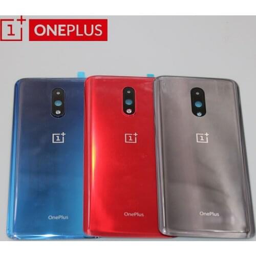 100% Original OnePlus 7 Battery Cover Back Rear Door Housing Replacement Parts For One plus 7 1+7 Seven p7819 With Camera Lens