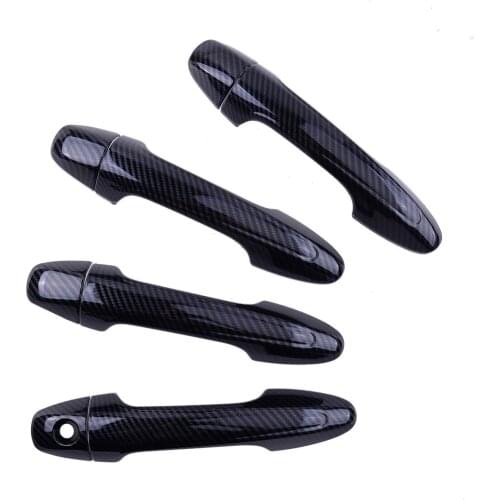 8Pcs/Set Car ABS Carbon Fiber Style Side Door Handle Cover Trim Styling Fit For Toyota Tacoma 2016 2017 2018 2019 2020 2021