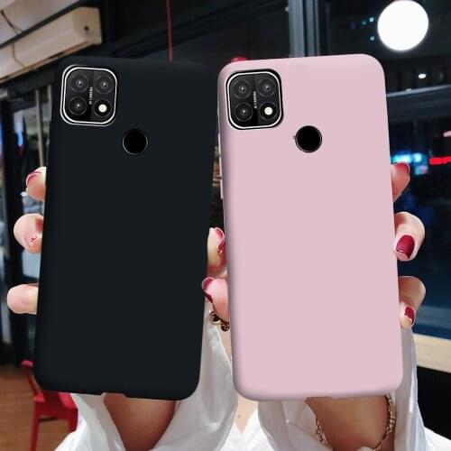 For OPPO A15 Case Cute Candy Matte Silicone Bumper Soft Back Cover For OPPO A15 A 15 CPH2185 OPPOA15 2020 Phone Case Capa 6.52"