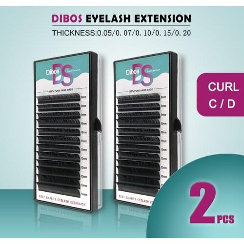 Dibos 2 cases/lot materials for eyelash extension individual eyelashes natural eyelashes make up fake false eyelashes