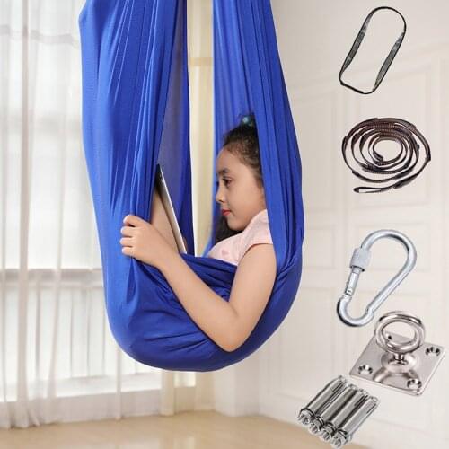 Swing Hammock for Kid with Special Needs Adjustable Elastic Cuddle up Hammock Chairtoy Steady Seat for Yoga Hammock гамак RW