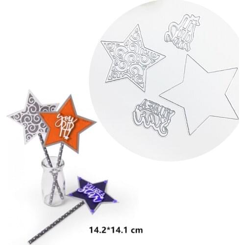 Julyarts 4 Pcs New Arrived Star Metal Cutting Die 2019 For Scrapbooking Paper Card Decor Gift Making Dies