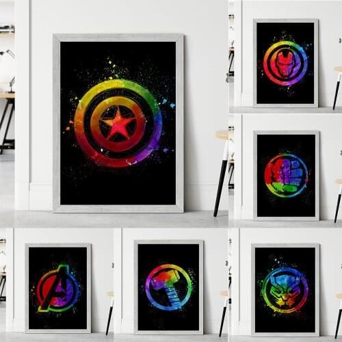 Disney Marvel Avengers Logo Brand New 5DDIY Diamond Painting Full Diamond Mosaic Picture Cross Stitch Kit Home Decoration