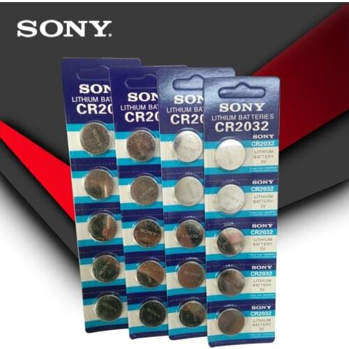 20pcs/lot SONY Original cr2032 Button Cell Batteries 3V Coin Lithium Battery For Watch Remote Control Calculator cr2032