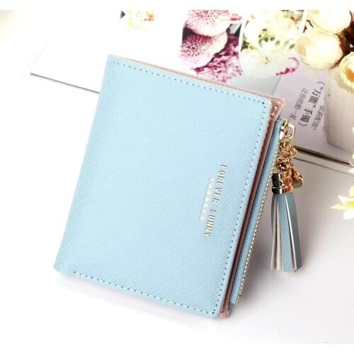 Short Women Wallets Hasp Leather Solid Color Female Luxury Zipper Coin Purses Ladies Multifunction Card Holder Money Clip