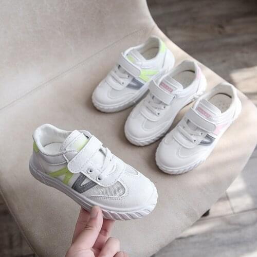 2021 Summer New Childrens White Shoes Sneakers Breathable Air Mesh Causal Fashion Shoes for Kids Hot Flats Students Non-slip