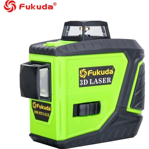 Fukuda rotary laser level 360 12 lines 3D green beam laser leveler Self-Leveling Horizontal Vertical Cross laser line MW-93T new