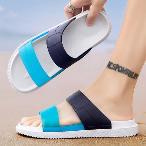 Summer Men Slippers Outdoor Garden Shoes Clogs Beach Sandals Mules Casual Massage Indoor Home Slides Bathroom Loafers Flip Flops