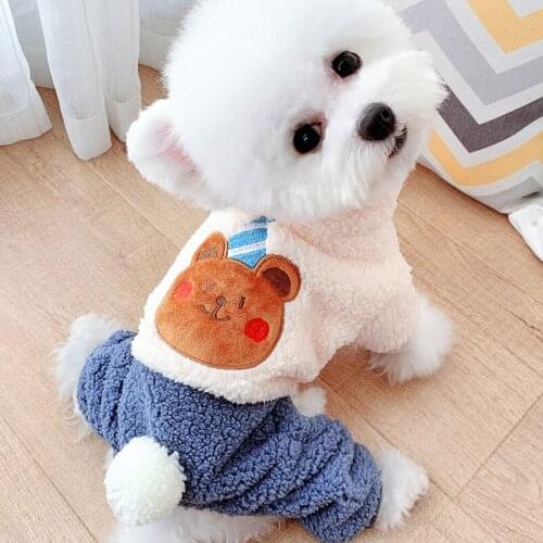 Cute Jacket Dog Birthday Outift Winter Pet Clothing Jumpsuit For Small Medium Animal Bichon Chihuahua Puppy Animal Coat Supplies