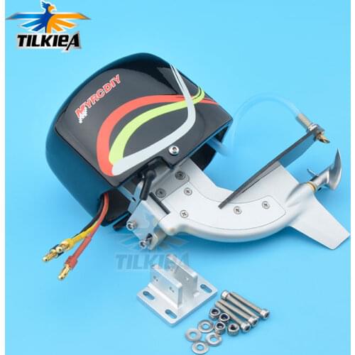 CNC Rc Boat Tail Power Head Outboard Brushless Motor Prop Watercool Mount Steering Function For Electric Boat Length 24" to 30"