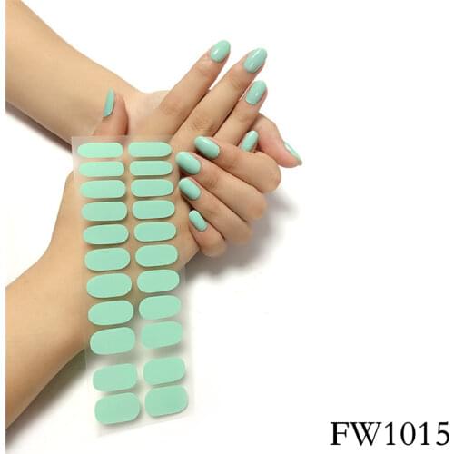 1pc Solid Color Polish Stickers Nail Art Wraps DIY Plain Nail Sticker Full Cover Self-Adhesive Tattoos Salon Manicure Drop Ship