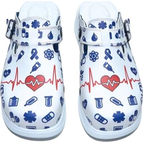 2021 New Orthopedic Women Shoes Slippers Fashion Comfortable Patterned Sandals Nurse Doctor Casual Quality Soft Anti-Slip Clogs