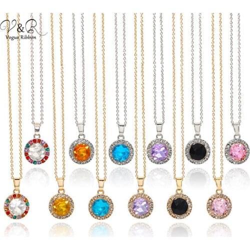 New Trendy Necklace 2020 Paved Rhinestone Shiny Pendant Necklace Jewelry Women Necklace Women Necklace Valentines Gift