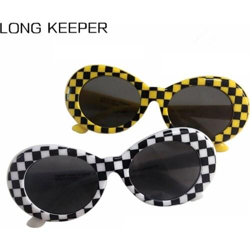 Goggles Kurt Cobain Sunglasses Transparent Clear Lenses Glasses Vintage NIRVANA Oval Eyewear Fashion Classic Sun Glasses