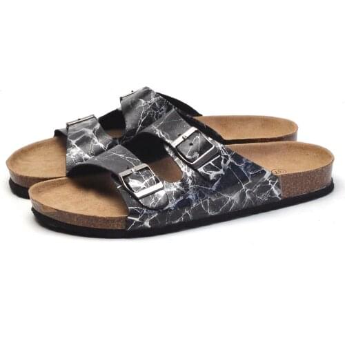 Whoholl 2020 Men Summer Beach Shoes Leisure Cork Slippers Fashion Couple Flip Flops Comfortable Footwear Unisex Plus Size 36-45