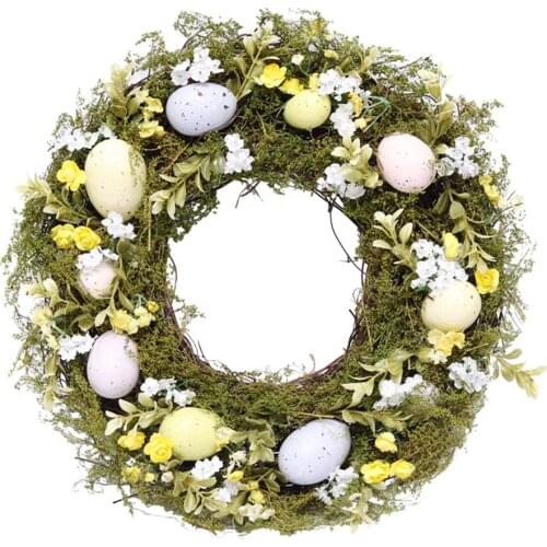 Easter Egg Wreath Simulation Garland Easter Decoration Door Pendant