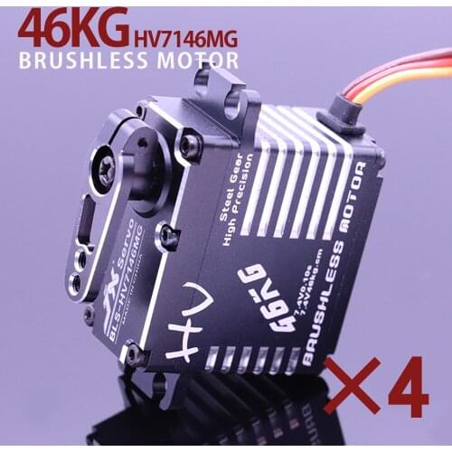 4pcs JX Servo BLS-HV7146MG 46kg Brushless High Precision Steel Gear Full CNC Digital Servo For 1/5 RC Car Truck Helicopter Robot