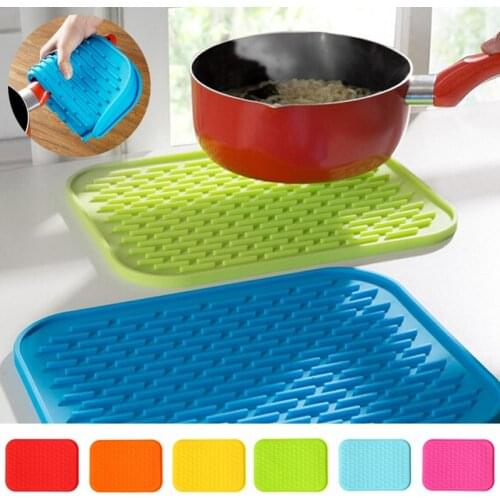 Foldable Drain Pad Drying Mat Pots Mat Non-slip Pans Drain Mats Non-slip Coaster Kitchen Table mat Tableware Kitchen Accessories