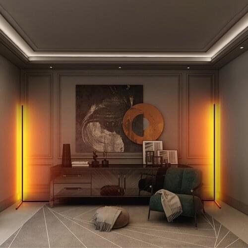 Modern LED Floor Lamp RGB Floor Light Colorful Bedroom Dining Room Atmosphere Lighting Club Home Indoor Decor Standing Lamp