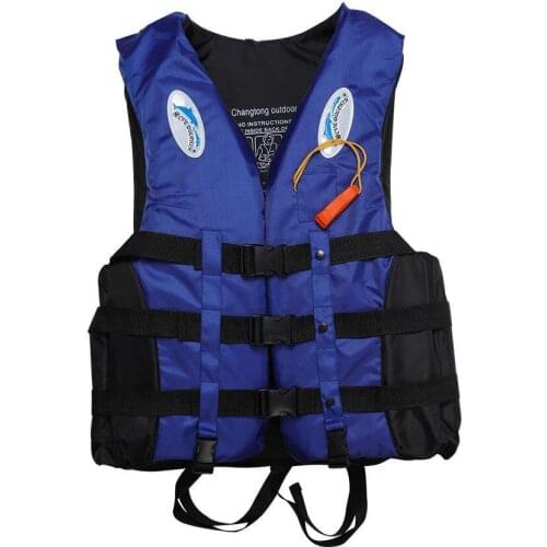 Polyester Adult Kids Life Vest Jacket Swimming Boating Ski Drifting Life Vest with Whistle M-XXXL Sizes Water Sports Man Jacket