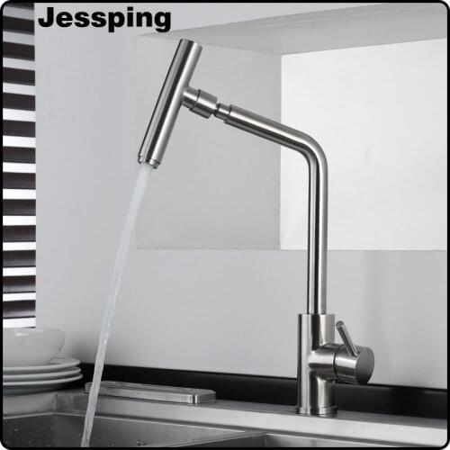 Rotate head 304 stainless steel kitchen sink faucet hot and cold water type