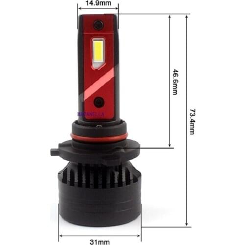 High Quality F3 LED Headlight Super Brightness H1 H4 H7 H11 9005 9006 9012 Bulb 45W 10000LM For Car