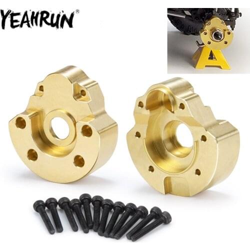 YEAHRUN Heavy Duty Brass Steering Knuckle Portal Cover Counterweight Wheel Rim Hub Stand for Redcat GEN8 RC Car