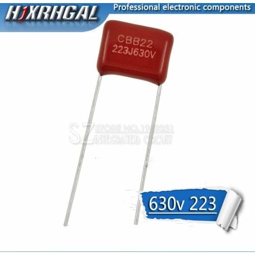 1PCS 630V223J 22NF Pitch 10MM 223 630V 0.022uF CBB Polypropylene film capacitor hjxrhgal