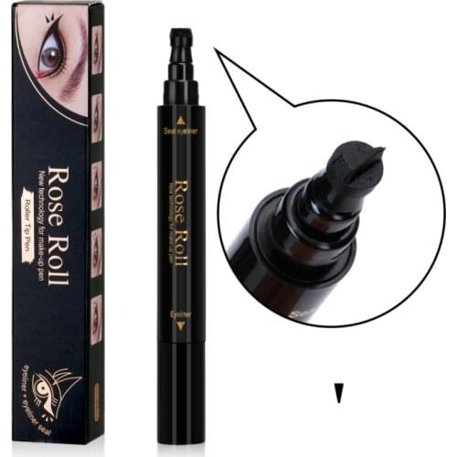 1Pcs Stamp Eyeliner Pencil Double-headed Makeup Stamps Seal Eye Liner Pen Waterproof Quick Dry Eyeliner Makeup Cosmetic TSLM2
