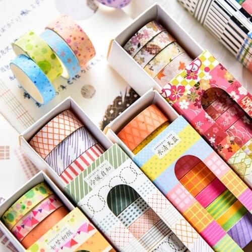 10 Rolls Washi Masking Tape Set Decorative Craft Tape Collection For Scrapbook Diy Crafts Gift Wrapping Planners