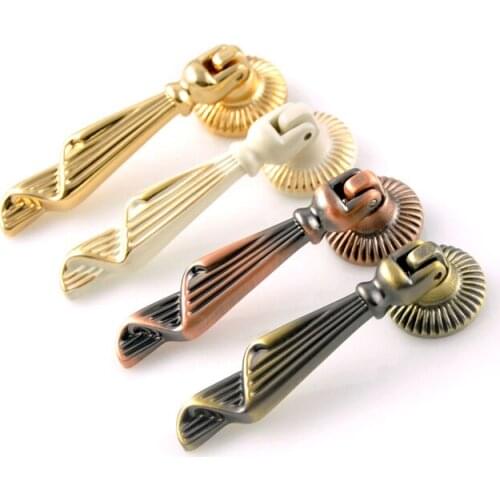 HJY 5pcs Furniture Dresser Knobs Antique Cabinet Pendant Knobs Drawer Handle Kitchen Cupboard Door Hardware Pull Handle C22100