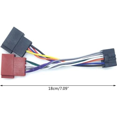 50LC 16 Pin Car Tail Line Stereo Radio Player ISO Wiring Harness Connector Cable For Pioneer 2003