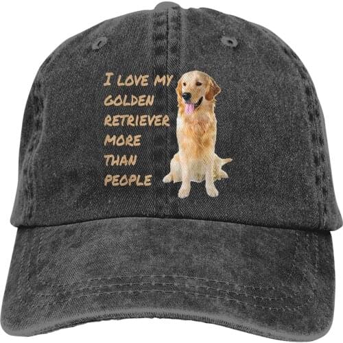 I Love My Golden Retriever More Baseball Cap cowboy hat Peaked cap Cowboy Bebop Hats Men and women hats