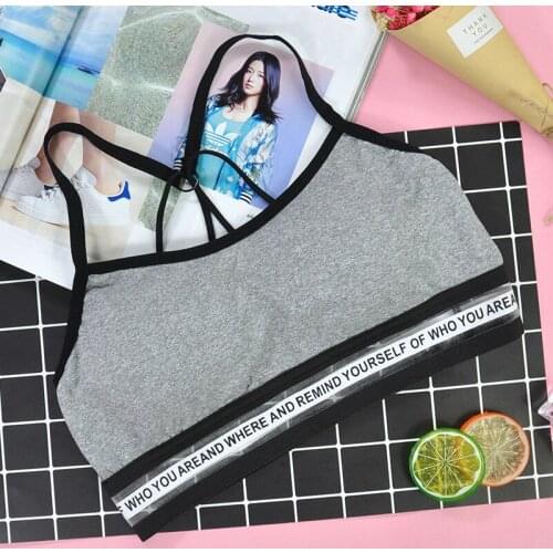 New kids Striped sports bras beautiful thin cup children girl bra cotton intimates comfortable girls lingerie kids underwear