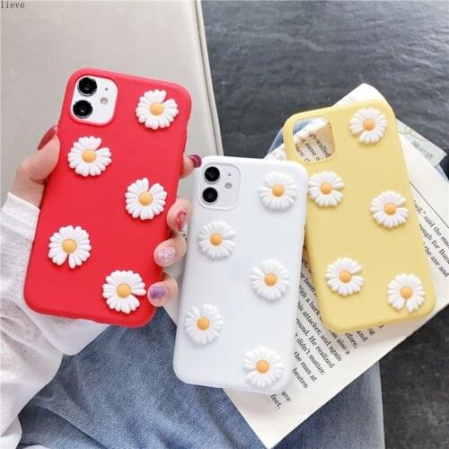 Korea Cute Little Daisies Flower Case for Huawei Y9 Prime 2019 Y9S Y9A Y8P Y8S Y7 2018 Y7P Y7A Y6S Y6P Y5P Soft TPU Phone Shell