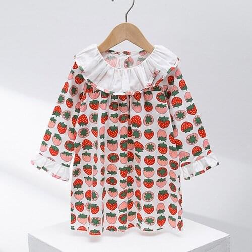 Back To School Dress For Girls Cotton Flare Long Sleeve Fashion Princess Birthday Children Clothes Autumn 2021 New Arrival