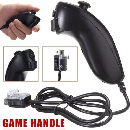 For Nintend Wii 1pc High Quality Black Nunchuck Controller Durable Left Remote Control Game Handle Pohiks