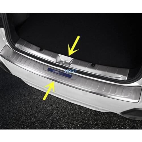 For Subaru XV 2018 2019 Stainless Steel Rear Bumper Protector Sill Trunk Rear guard plate Cover Trim car styling accessories