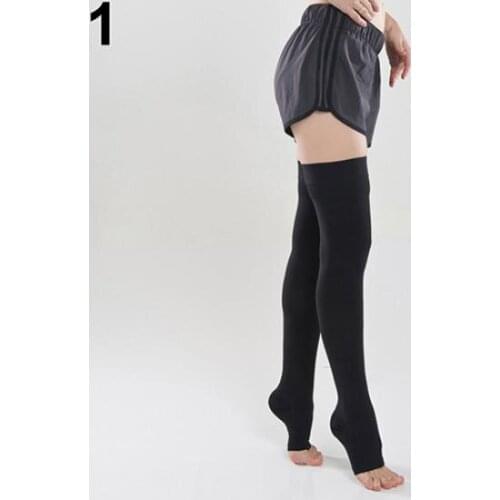 Hot Unisex Knee-High Medical Compression Stockings Varicose Veins Open Toe Socks