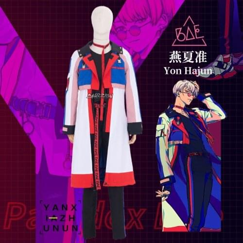 Anime Game Paradox Live Yon Hajun Battle Suit HipHop Handsome Daily Uniform Cosplay Costume Men Halloween Free Shipping 2021 New