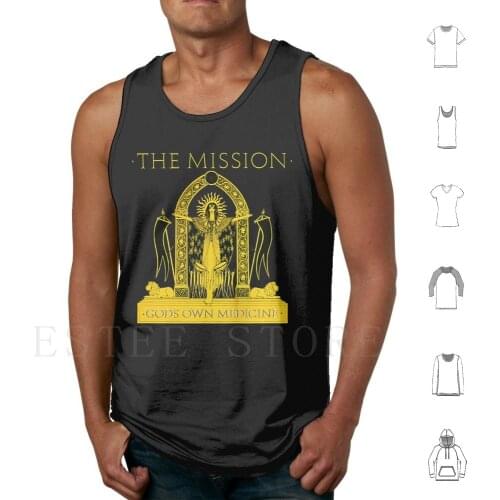 Mission Gom Tank Tops Vest Sleeveless Mission Uk Goth Alternative 1980S 80S Gods Own Medicine Severina London Som England