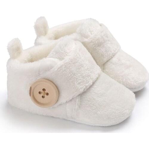 Lovely Winter Boy Girls Toddler First Walkers Baby Shoes Round Toe Flats Soft Slippers Shoes winter Baby Keep Warm Shoes