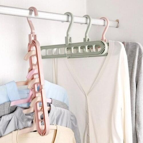 Multi-port Rotate Anti-skid Folding Hanger Multifunction Clothes Hanger Hook Home Practical Hanger 3