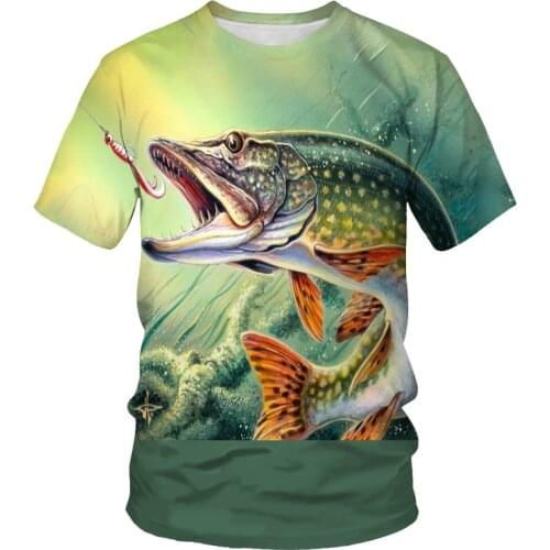 New 2019 fishing mens T-shirts casual fish 3D Print t-shirt Men Women tshirt Summer mens short-sleeved O-neck oversized tshirt