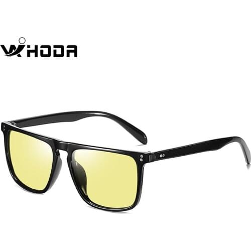 2020 Mens Night Vision Polarized Photochromic Glasses, Square Driving Sun glasses Color-Changing Sunglasses S193