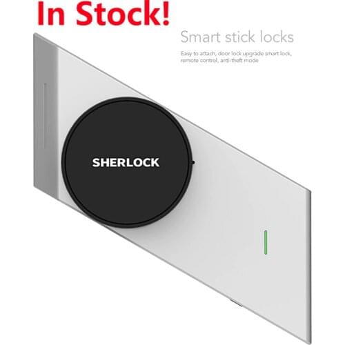 New Silver Sherlock S2 Smart Door Lock Home Keyless Lock Easy to Attach Smart Electronic Lock Wireless App Phone Control